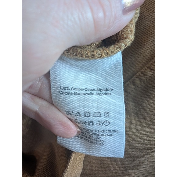 Free People Rumors Denim Jacket Womens Warm Sands Cotton - Size S - Picture 4 of 6